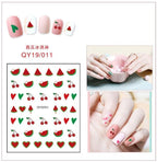 Cartoon Characters Plants Animals Forest Flowers Small Fresh Flowers 3D Nail Stickers Hyuna Style Nail Patch Waterproof Self Adhesive Nail Decals for Nail Art Decoration Including Hearts Stars Letters Bowknot Leaves Flowers Plants Fruits Butterflies