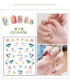 Cartoon Characters Plants Animals Forest Flowers Small Fresh Flowers 3D Nail Stickers Hyuna Style Nail Patch Waterproof Self Adhesive Nail Decals for Nail Art Decoration Including Hearts Stars Letters Bowknot Leaves Flowers Plants Fruits Butterflies