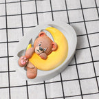 Cartoon Cute Moon 3D Bear Silicone Mold Baby Birthday Party Cupcake Decoration Tool Dessert Pastry Fudge Chocolate Candy Baking Silicone Fondant Molds For Teddy Bear Stevvex
