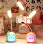 Cartoon Desk Lamp Eye Protection Energy-saving Reading Lamp USB Charging Sleeping Night Light LED Table Lamp for Kids Cute Study Lamps for Bedroom Décor Stevvex