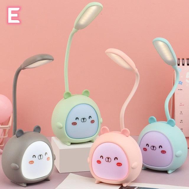 Cartoon Desk Lamp Eye Protection Energy-saving Reading Lamp USB Charging Sleeping Night Light LED Table Lamp for Kids Cute Study Lamps for Bedroom Décor Stevvex