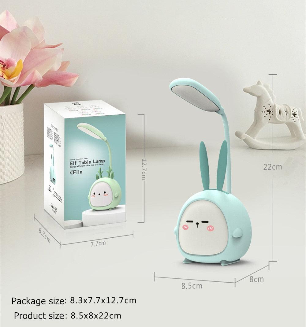 Cartoon Desk Lamp Eye Protection Energy-saving Reading Lamp USB Charging Sleeping Night Light LED Table Lamp for Kids Cute Study Lamps for Bedroom Décor Stevvex