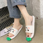 Cartoon Women Fashion Home Sandals Slippers Bathroom Bath Non-slip Slippers Quick Drying EVA Open Toe Soft Slippers Non-Slip Soft Shower Spa Bath Pool Gym House Sandals For Indoor Outdoor