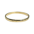 Carved Recycled Brass Bombshell Bangle 2.5" Inner Handcast in Cambodia BandsCo Straps
