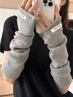 ‌Cascading Knit Sleeve Covers Cozy Elegance for Layered Style (MAC312)