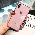 Case For iPhone 13 Pro Max Glitter Shockproof Transparent Phone Case For iPhone 12 11 Pro Max XR XS Max X 7 8 Plus Soft Clear Cover Shiny Case Scratch Resistant Soft Thin Shockproof Case Stevvex