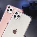Case For iPhone 13 Pro Max Glitter Shockproof Transparent Phone Case For iPhone 12 11 Pro Max XR XS Max X 7 8 Plus Soft Clear Cover Shiny Case Scratch Resistant Soft Thin Shockproof Case Stevvex