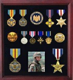 Military Medal Display case, American medal Shadowbox The Military Gift Store