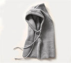 Cashmere Winter Knitted Hat Beanie Women Scarf Skellies Beanies Winter Hats For Women Men Cap Solid Bonnet Mask Brand Hat Balaclava Shawl Women Winter Hat Soft Knitted Hooded Neck Collar Cap Beanie Hat Warm Scarf Unisex Bonnet Hooded Scarf Hat Stevvex