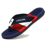 Casual  Men Blue Summer Flip Flops High Quality Men Flip Flops Breathable Beach Slippers Outdoor Cool Simple Design Comfortable Walking Sandals Stevvex