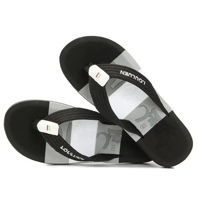 Casual  Men Blue Summer Flip Flops High Quality Men Flip Flops Breathable Beach Slippers Outdoor Cool Simple Design Comfortable Walking Sandals Stevvex