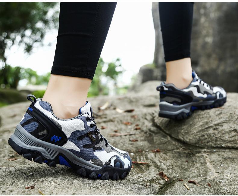Casual Men's Sports Shoe Non-Slip Fashion Women's Camouflage Waterproof Couple Hiking Shoes Outdoor Train Men's Hiking Shoes Lightweight Low-Top Shoes For Outdoor Camping Stevvex