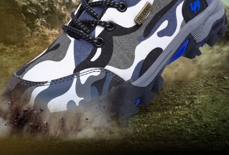 Casual Men's Sports Shoe Non-Slip Fashion Women's Camouflage Waterproof Couple Hiking Shoes Outdoor Train Men's Hiking Shoes Lightweight Low-Top Shoes For Outdoor Camping Stevvex