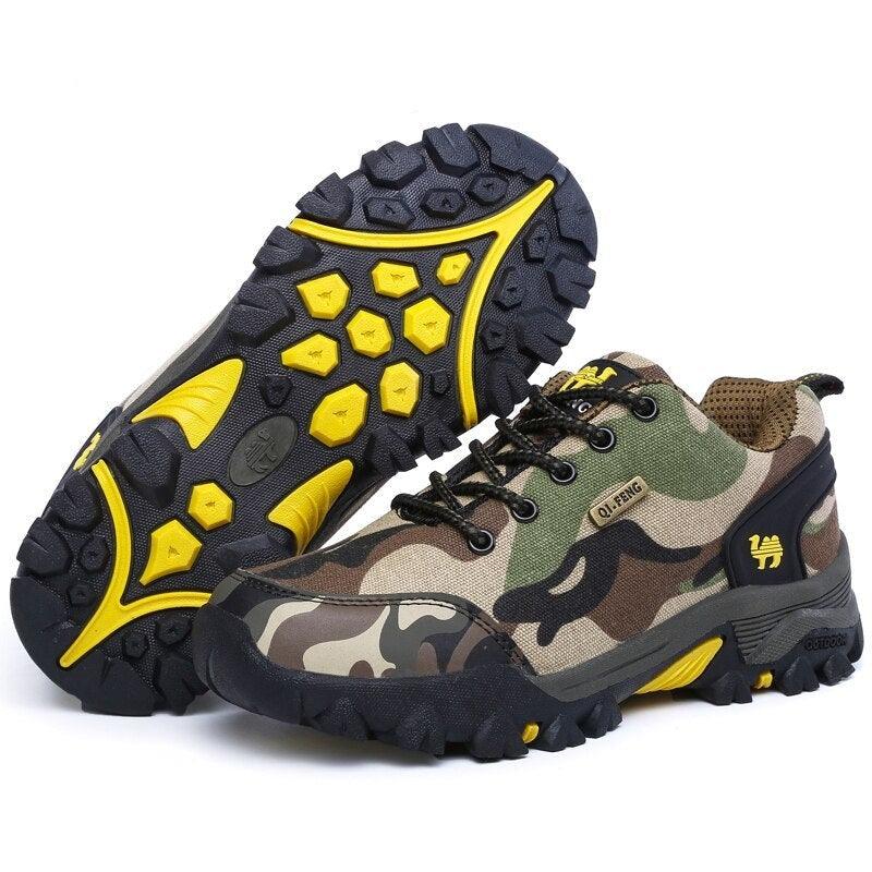 Casual Men's Sports Shoe Non-Slip Fashion Women's Camouflage Waterproof Couple Hiking Shoes Outdoor Train Men's Hiking Shoes Lightweight Low-Top Shoes For Outdoor Camping Stevvex