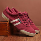 Casual Round Toe High Quality Mens Canvas Flat Solid Summe Lace Up Breathable Flat Casual Sneakers Sports Flats Men Casual Walking Sneakers Comfortable Soft Design Stevvex