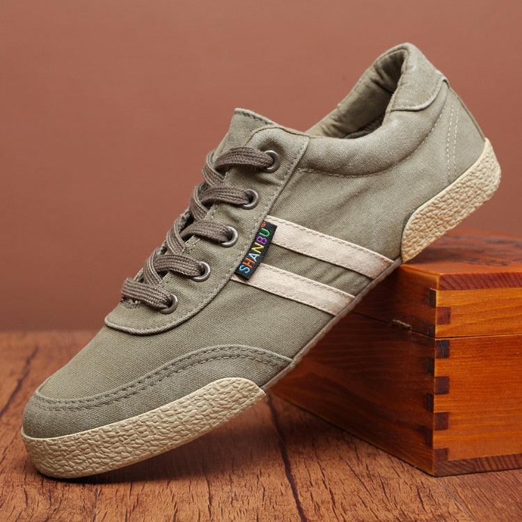 Casual Round Toe High Quality Mens Canvas Flat Solid Summe Lace Up Breathable Flat Casual Sneakers Sports Flats Men Casual Walking Sneakers Comfortable Soft Design Stevvex