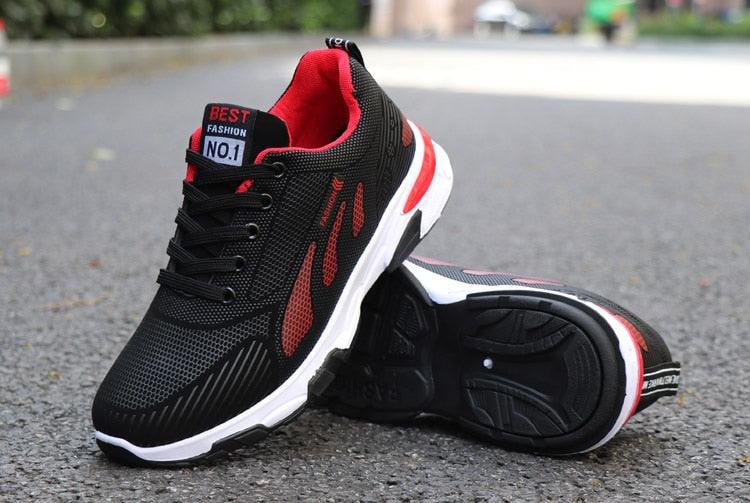 Casual Sneakers Cushioning Outdoor Running Shoes For Men Non-slip Sport Shoes Professional Athletic Training Men Air Trail Mesh Sneakers Walking Cross Training Tennis Sports Sneakers Stevvex