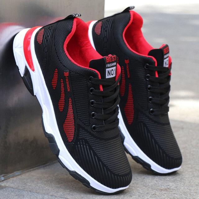 Casual Sneakers Cushioning Outdoor Running Shoes For Men Non-slip Sport Shoes Professional Athletic Training Men Air Trail Mesh Sneakers Walking Cross Training Tennis Sports Sneakers Stevvex