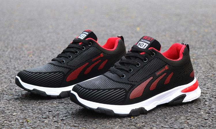 Casual Sneakers Cushioning Outdoor Running Shoes For Men Non-slip Sport Shoes Professional Athletic Training Men Air Trail Mesh Sneakers Walking Cross Training Tennis Sports Sneakers Stevvex