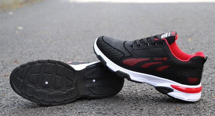 Casual Sneakers Cushioning Outdoor Running Shoes For Men Non-slip Sport Shoes Professional Athletic Training Men Air Trail Mesh Sneakers Walking Cross Training Tennis Sports Sneakers Stevvex