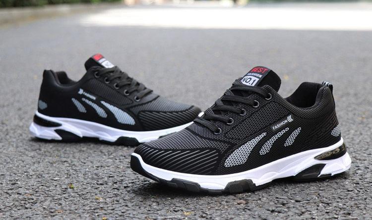 Casual Sneakers Cushioning Outdoor Running Shoes For Men Non-slip Sport Shoes Professional Athletic Training Men Air Trail Mesh Sneakers Walking Cross Training Tennis Sports Sneakers Stevvex
