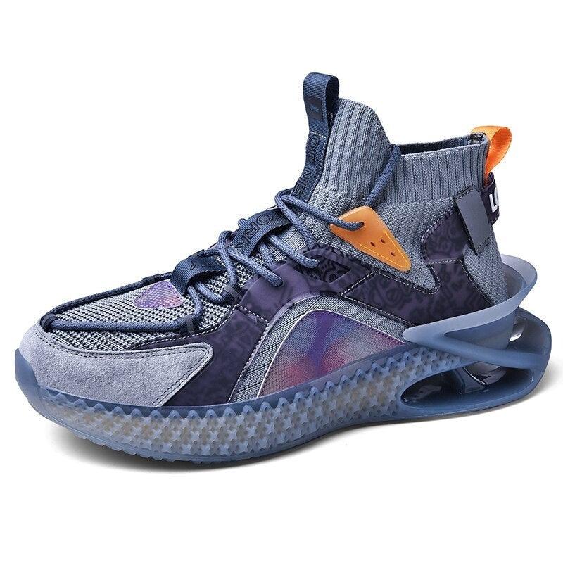 Casual Sports Socks Knit Men's Soft And Breathable Walking Fashion Luminous Sports High Top Fashion Sneakers Running Gym Sports Walking Non Slip Shoes Breathable Stylish Modern Unisex Sneakers Stevvex