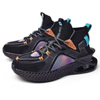 Casual Sports Socks Knit Men's Soft And Breathable Walking Fashion Luminous Sports High Top Fashion Sneakers Running Gym Sports Walking Non Slip Shoes Breathable Stylish Modern Unisex Sneakers Stevvex