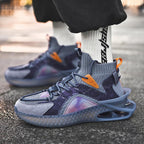 Casual Sports Socks Knit Men's Soft And Breathable Walking Fashion Luminous Sports High Top Fashion Sneakers Running Gym Sports Walking Non Slip Shoes Breathable Stylish Modern Unisex Sneakers Stevvex