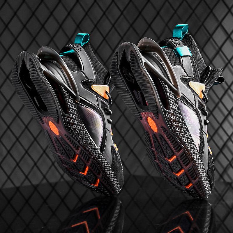 Casual Sports Socks Knit Men's Soft And Breathable Walking Fashion Luminous Sports High Top Fashion Sneakers Running Gym Sports Walking Non Slip Shoes Breathable Stylish Modern Unisex Sneakers Stevvex
