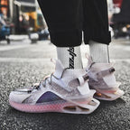 Casual Sports Socks Knit Men's Soft And Breathable Walking Fashion Luminous Sports High Top Fashion Sneakers Running Gym Sports Walking Non Slip Shoes Breathable Stylish Modern Unisex Sneakers Stevvex