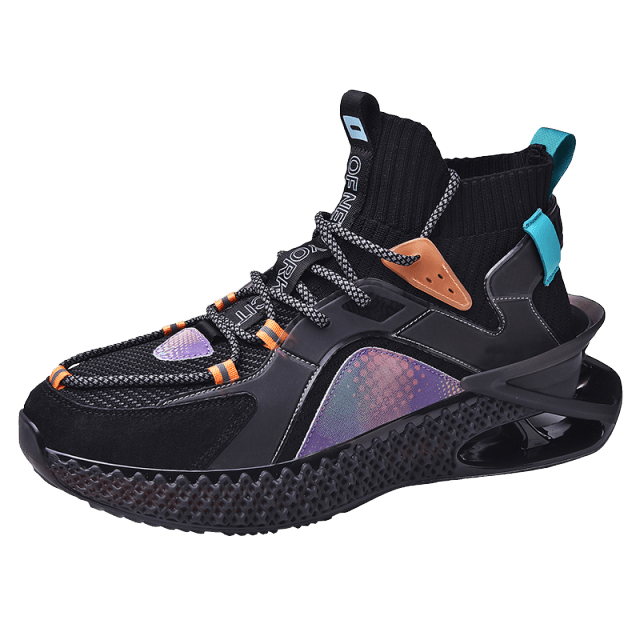 Casual Sports Socks Knit Men's Soft And Breathable Walking Fashion Luminous Sports High Top Fashion Sneakers Running Gym Sports Walking Non Slip Shoes Breathable Stylish Modern Unisex Sneakers Stevvex