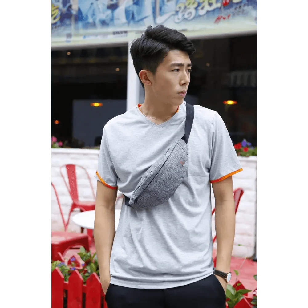 Casual Water Resistant Durable Polyester Small Outdoor Lightweight Crossbody Fanny Pack For Men Cool Sports Waist Bag Stevvex