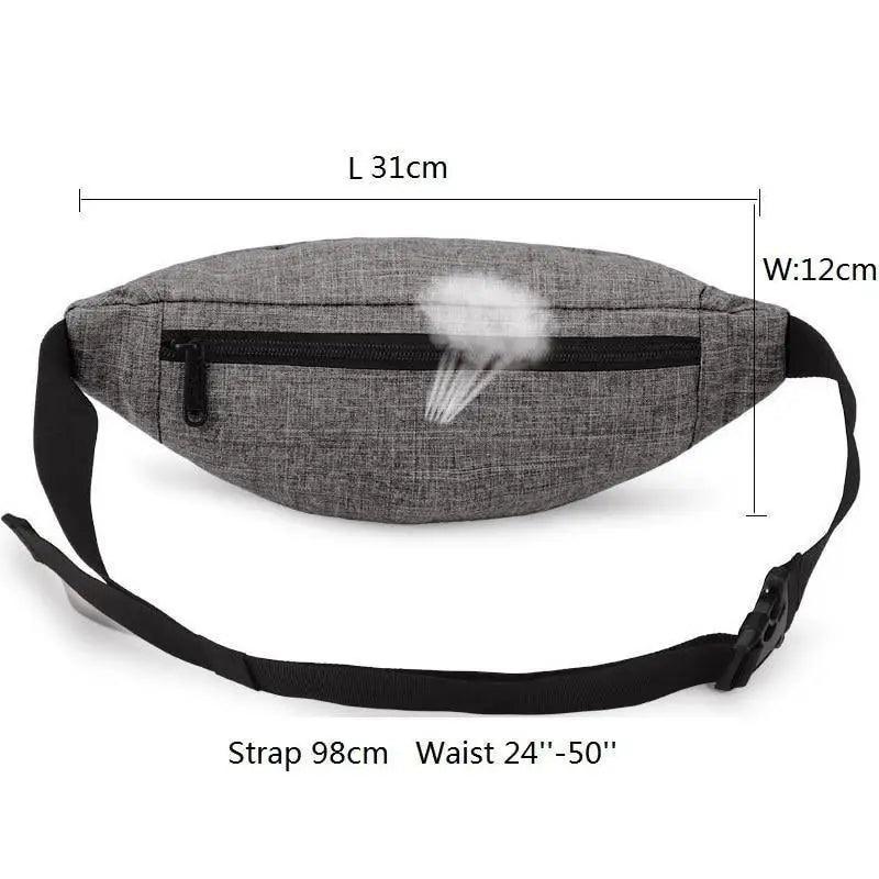 Casual Water Resistant Durable Polyester Small Outdoor Lightweight Crossbody Fanny Pack For Men Cool Sports Waist Bag Stevvex