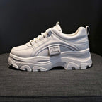 Casual Winter Women Thick Sneakers White Shoes Autumn Winter Fashion Platform Shoes Female Lace Up Rainbow Vulcanized Shoes Comfy Fashion Sneakers Breathable Athletic Casual Shoes Stevvex