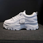 Casual Winter Women Thick Sneakers White Shoes Autumn Winter Fashion Platform Shoes Female Lace Up Rainbow Vulcanized Shoes Comfy Fashion Sneakers Breathable Athletic Casual Shoes Stevvex