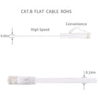 Cat6 RJ45 Network LAN Ethernet Flat Cable Computer UTP Patch Cord For Router Network Ethernet Cable Plated RJ45 Connectors Ethernet LAN Cable Stevvex