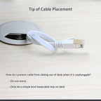 Cat6 RJ45 Network LAN Ethernet Flat Cable Computer UTP Patch Cord For Router Network Ethernet Cable Plated RJ45 Connectors Ethernet LAN Cable Stevvex