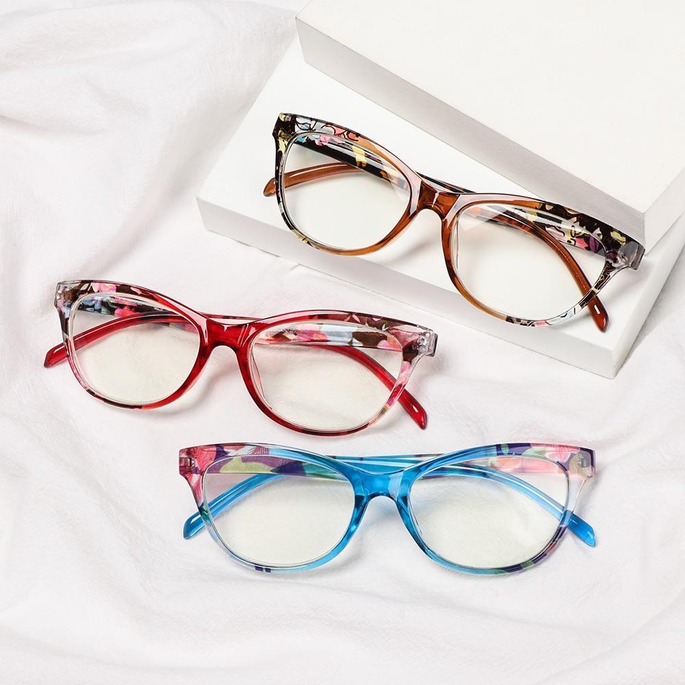 Cat Eye Reading Glasses Women Men Light Weight Presbyopic Reading Glasses Designer Cat Eye Frame Ladies Computer Readers Anti Glare UV Ray Eyeglasses Diopter Presbyopia Eyewear +1.00~+4.0 Stevvex