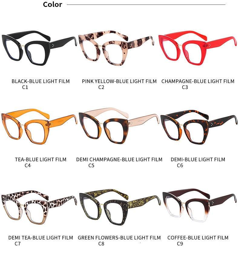 Cat Eyes Anti Blue Light Blocking Glasses Optical Glasses Women Men Computer Glasses Prescription Spectacle Frames Unisex Reduce Eye Strain For Men And Women Stevvex