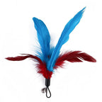 Cat Feather Toy Set Cat Feather Teaser Wand Toy for Kitten Cat Having Fun Exercise Playing Without the Stick Interactive Cat Feather Toys  Retractable Cat Wand Toy and Feathers Teaser Refills Cat Toys for Indoor Stevvex