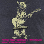 Cat Guitar T Shirt Mens Rock Music Vintage Graphic Tee