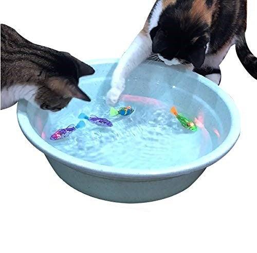Cat Interactive Electric Fish Toy Water Cat Toy for Indoor Play Swimming Robot Fish Toy for Cat and Dog with LED Light  Pet Toys New Bath Toys Interactive Plastic Fish Toys Electronic Cat Toy Gift to Stimulate Your Pet's Hunter Instincts Stevvex