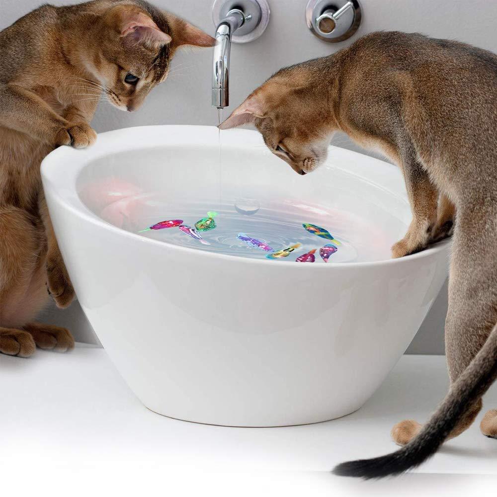 Cat Interactive Electric Fish Toy Water Cat Toy for Indoor Play Swimming Robot Fish Toy for Cat and Dog with LED Light  Pet Toys New Bath Toys Interactive Plastic Fish Toys Electronic Cat Toy Gift to Stimulate Your Pet's Hunter Instincts Stevvex