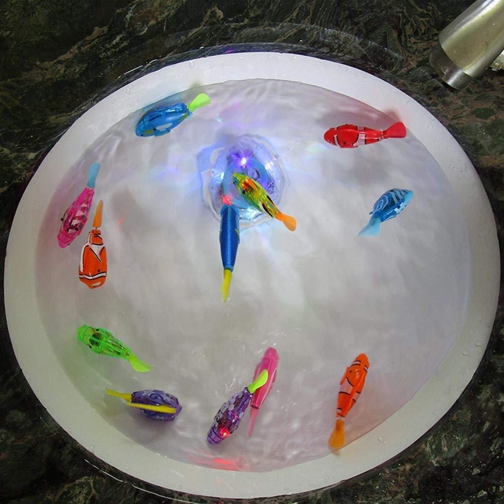 Cat Interactive Electric Fish Toy Water Cat Toy for Indoor Play Swimming Robot Fish Toy for Cat and Dog with LED Light  Pet Toys New Bath Toys Interactive Plastic Fish Toys Electronic Cat Toy Gift to Stimulate Your Pet's Hunter Instincts Stevvex
