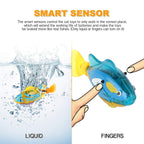 Cat Interactive Electric Fish Toy Water Cat Toy for Indoor Play Swimming Robot Fish Toy for Cat and Dog with LED Light  Pet Toys New Bath Toys Interactive Plastic Fish Toys Electronic Cat Toy Gift to Stimulate Your Pet's Hunter Instincts Stevvex