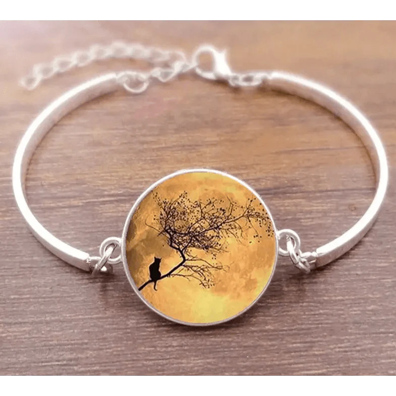 Cat Star Under The Glass Charm Bracelet Convex Plane Photo Handmade Jewelry For Woman And Man Accessories - SJB-DIAMOND ELITES