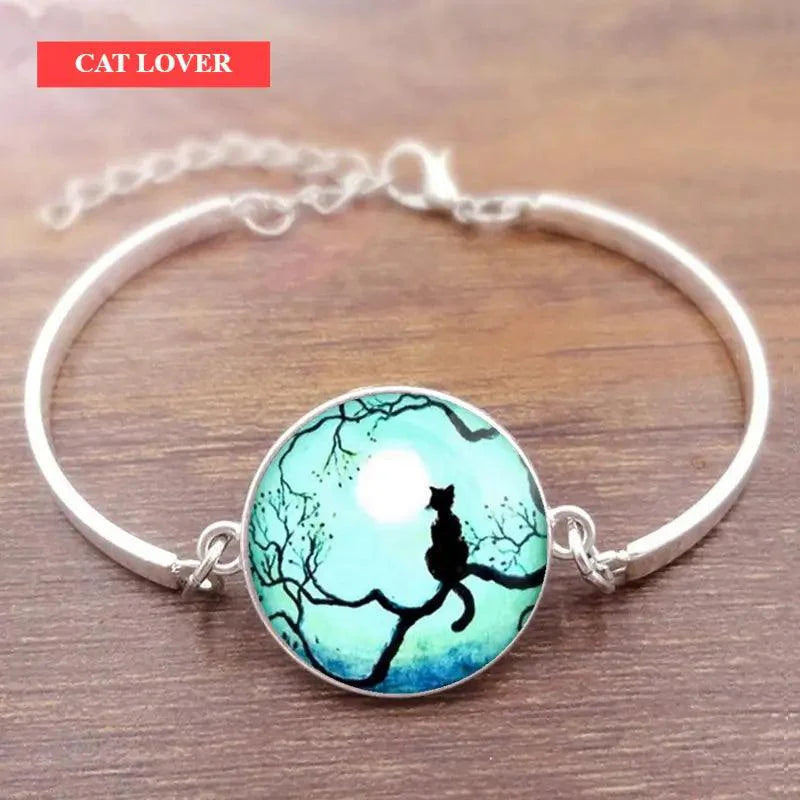 Cat Star Under The Glass Charm Bracelet Convex Plane Photo Handmade Jewelry For Woman And Man Accessories - SJB-DIAMOND ELITES