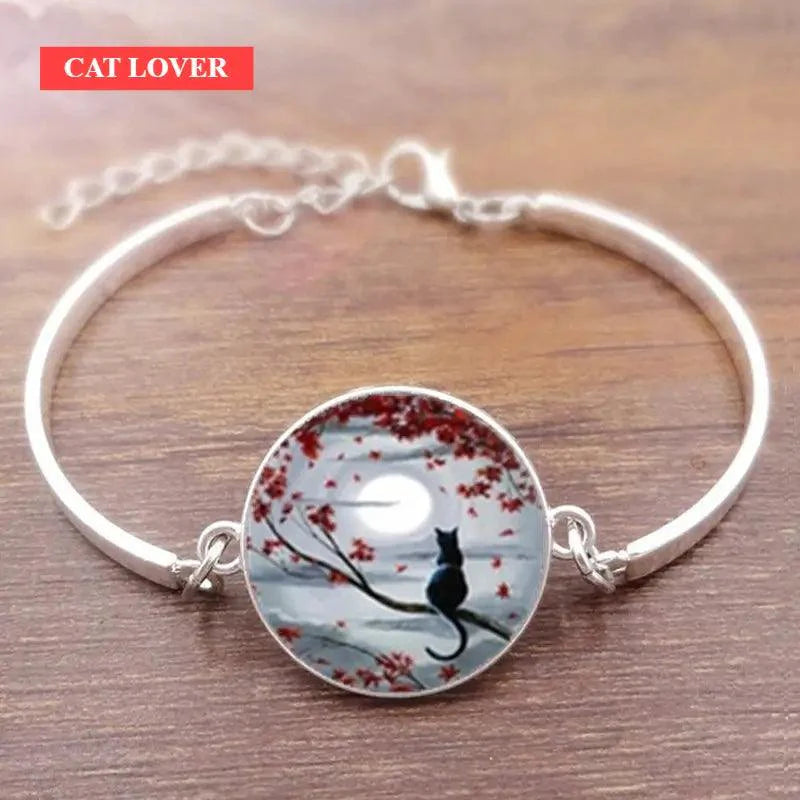 Cat Star Under The Glass Charm Bracelet Convex Plane Photo Handmade Jewelry For Woman And Man Accessories - SJB-DIAMOND ELITES