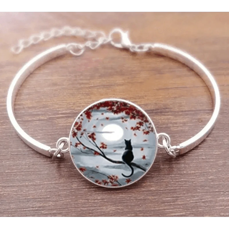 Cat Star Under The Glass Charm Bracelet Convex Plane Photo Handmade Jewelry For Woman And Man Accessories - SJB-DIAMOND ELITES