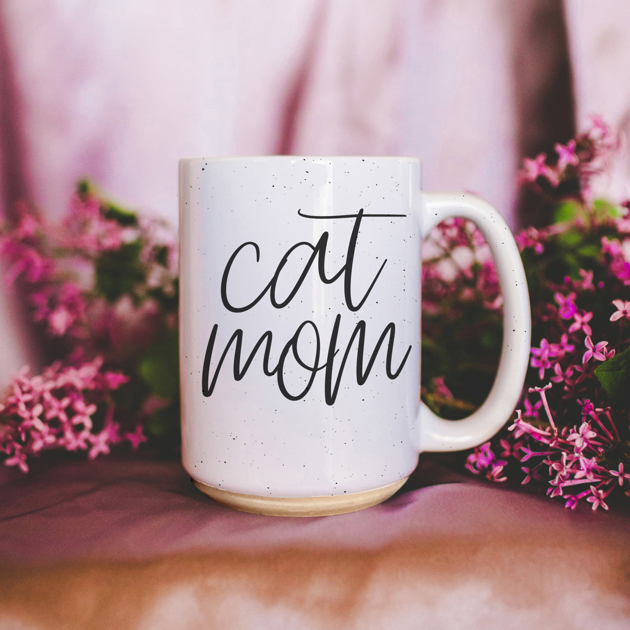 Cat Mom Mug 16oz Ceramic Coffee Cup Funny Cat Lover Gift Dishwasher Safe BandsCo Straps